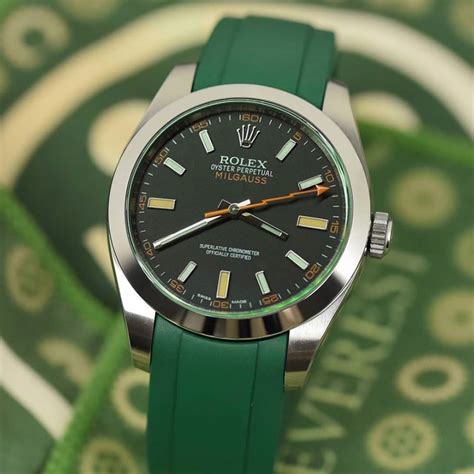 rolex milgauss rubber strap